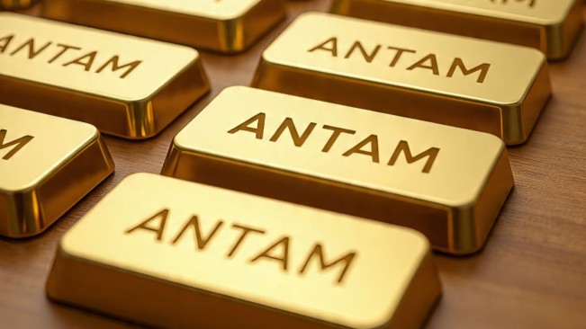 Ilustrasi Emas buatan Antam. [Int]